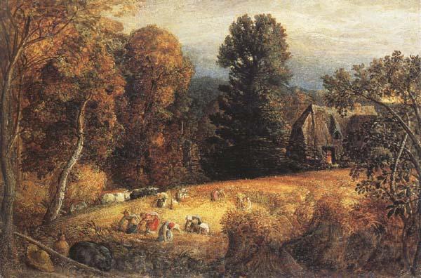 Samuel Palmer The Gleaning Field oil painting image